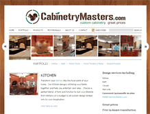 Tablet Screenshot of cabinetrymasters.com